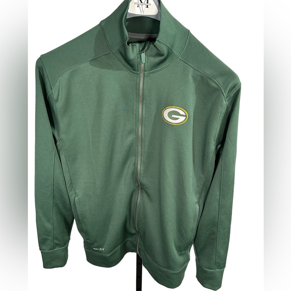 Nike Dri-Fit Green Bay Packers Jacket Mens L Full Zip NFL.